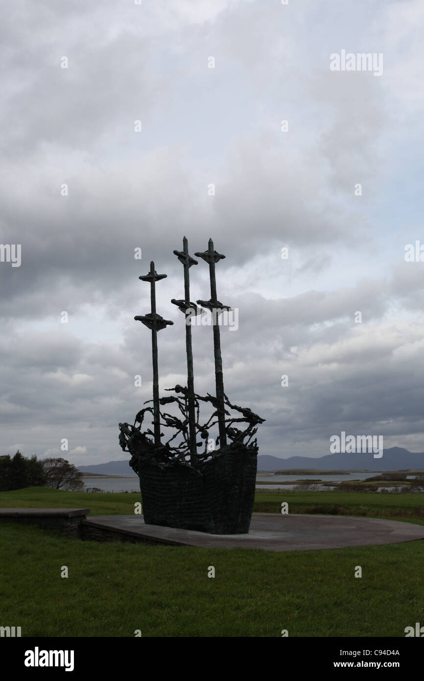 Monument National Famine d'Irlande Banque D'Images