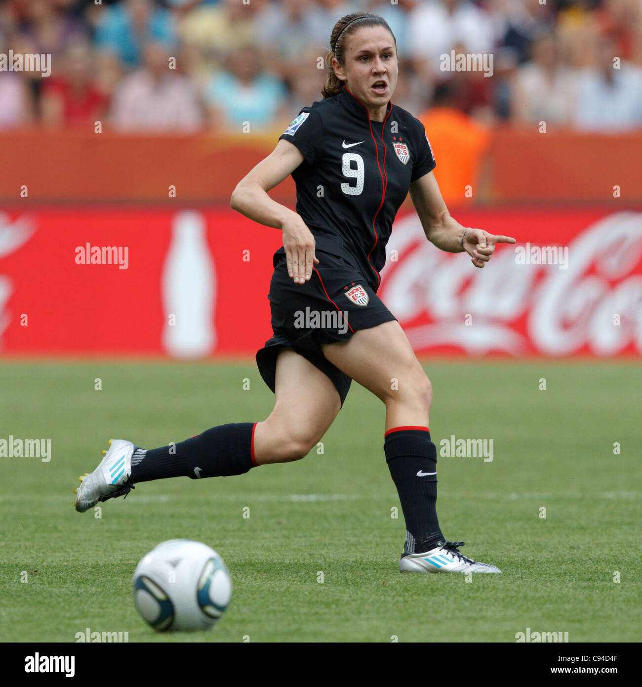 Heather O'Reilly de l'United States en action lors d'un 2011 Coupe du Monde féminine de la fifa football match quart de finale contre le Brésil. Banque D'Images