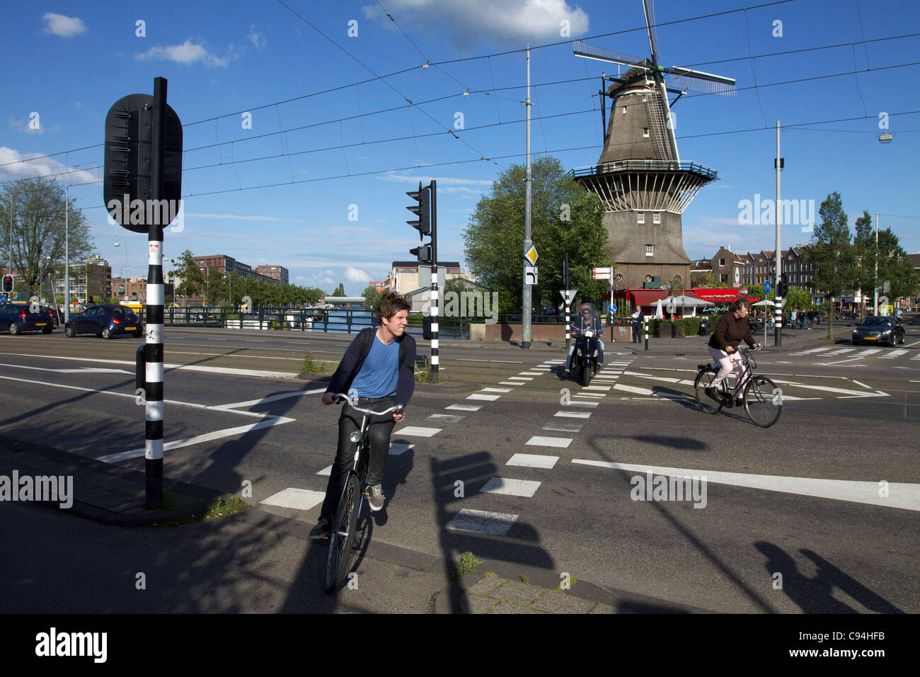 Moulin à Amsterdam Banque D'Images