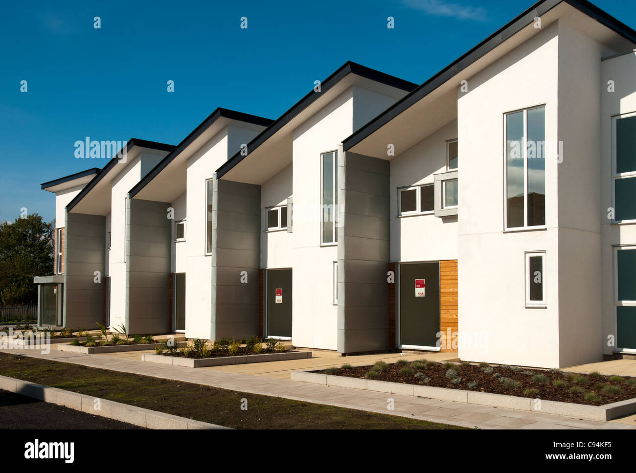 "La voie", un développement du logement contemporain moderne par Lovell. Dans Beswick, Manchester, Angleterre, RU Banque D'Images