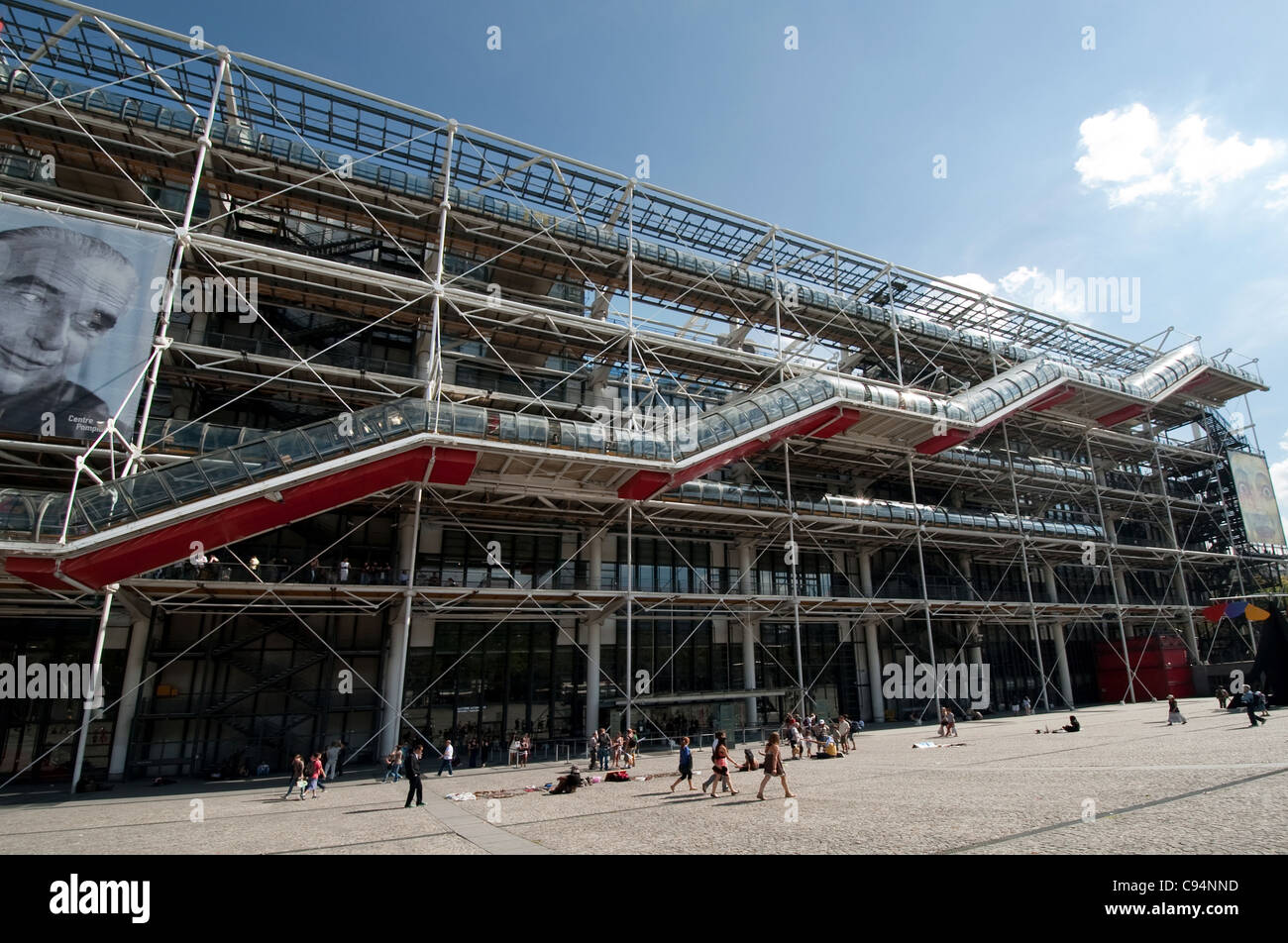 Centre Georges Pompidou, Paris Banque D'Images