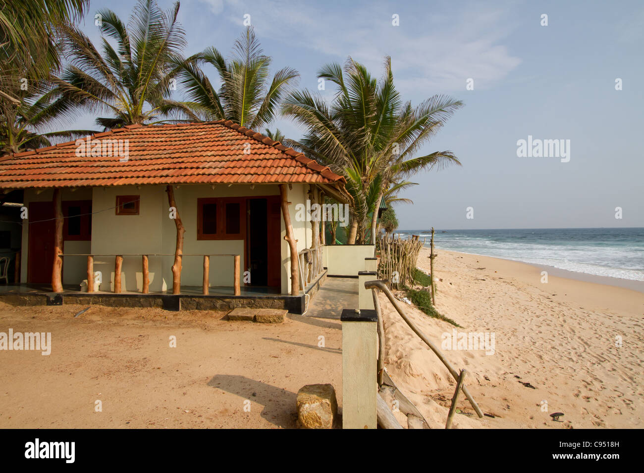 Beach House Propriété à vendre près de Galle, au Sri Lanka. Banque D'Images