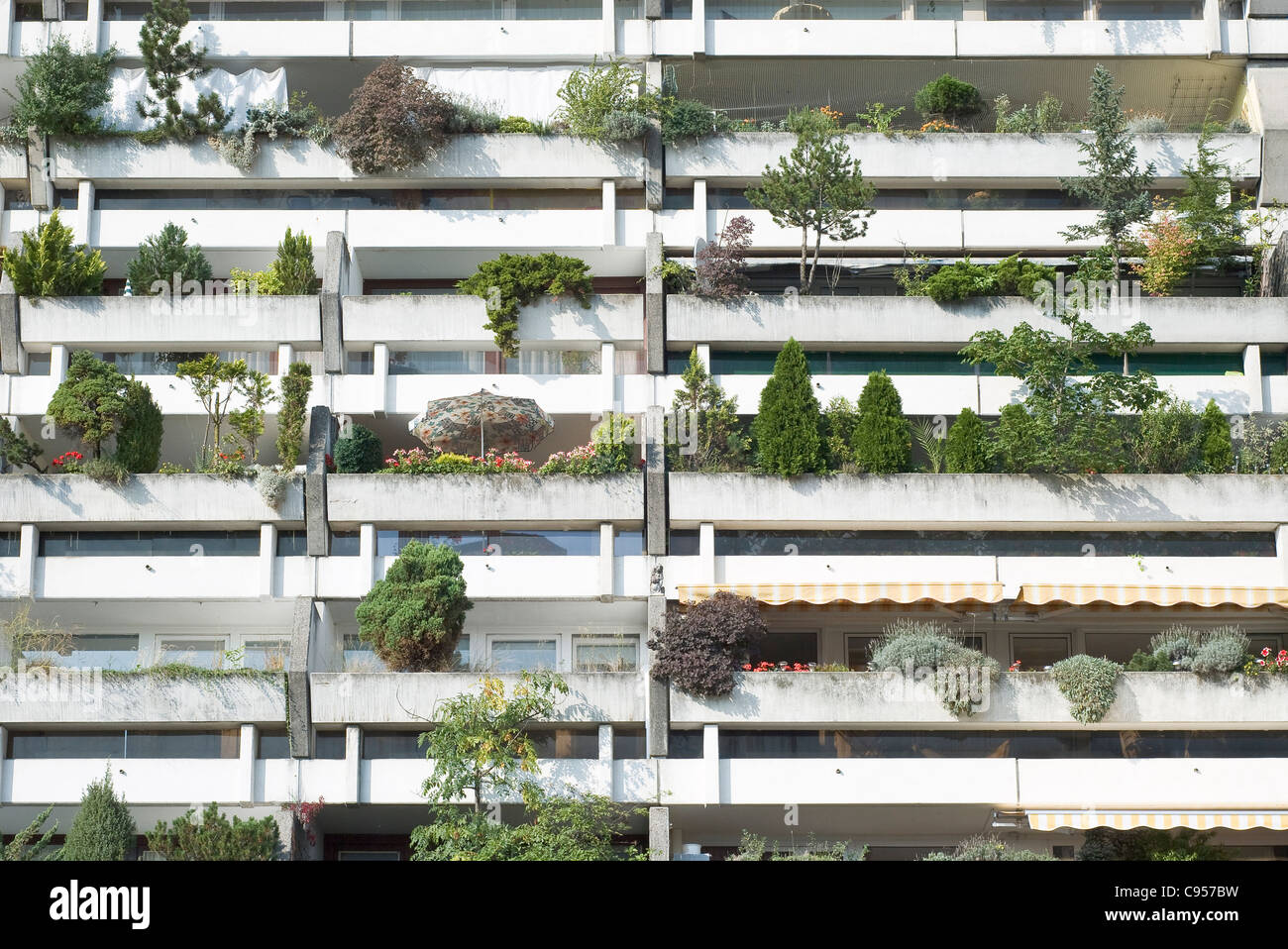 L'architecture résidentielle moderne dans une banlieue urbaine Banque D'Images