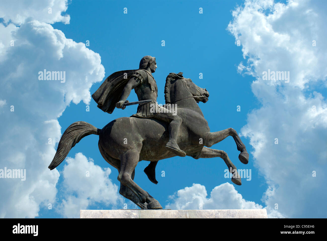 Statue d'Alexandre le Grand à Thessalonique ville de Grèce Banque D'Images