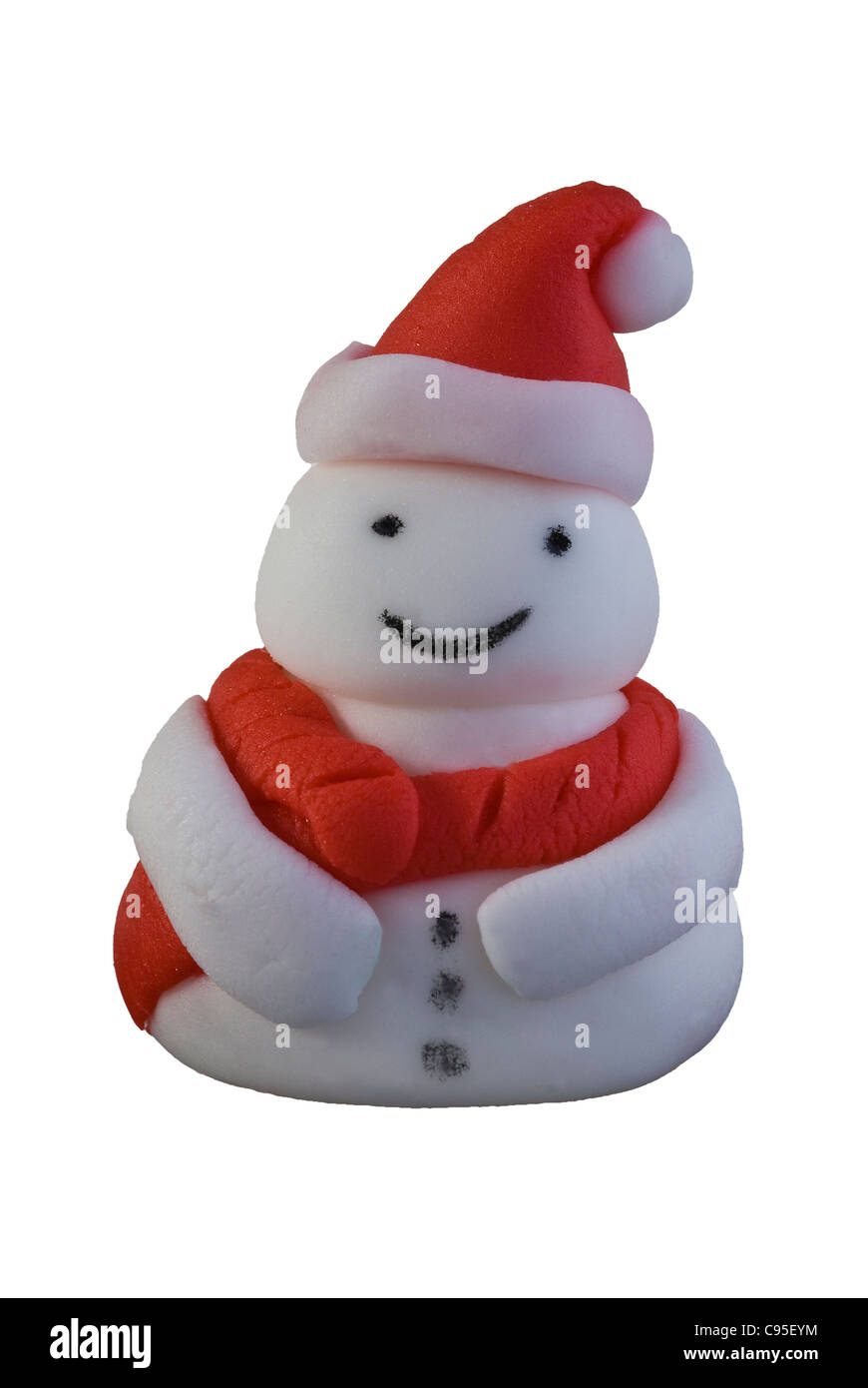 Glaçage fondant snowman Banque D'Images