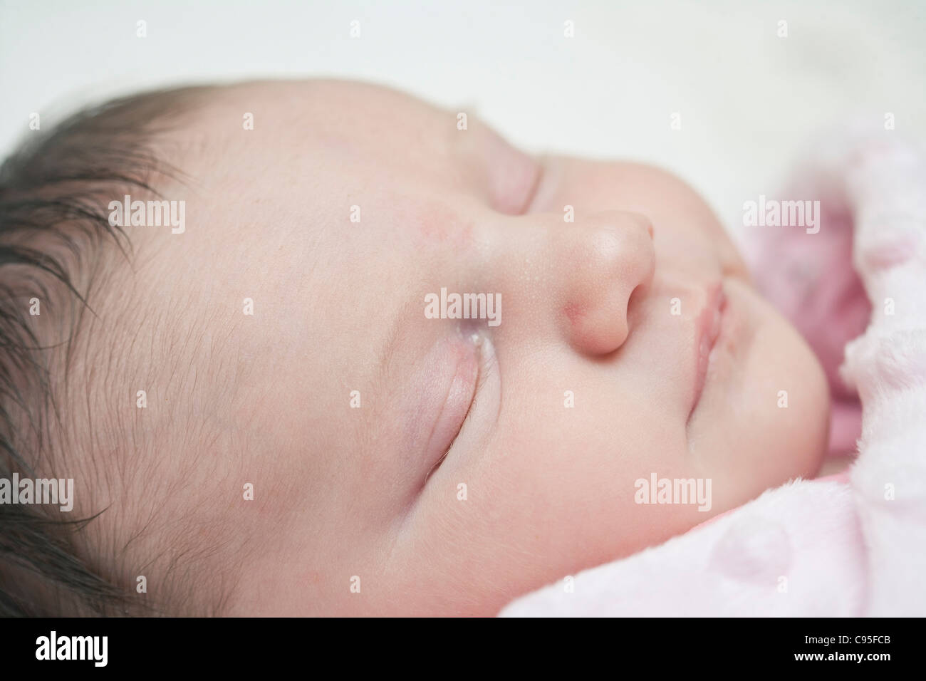 Baby Girl sleeping Banque D'Images