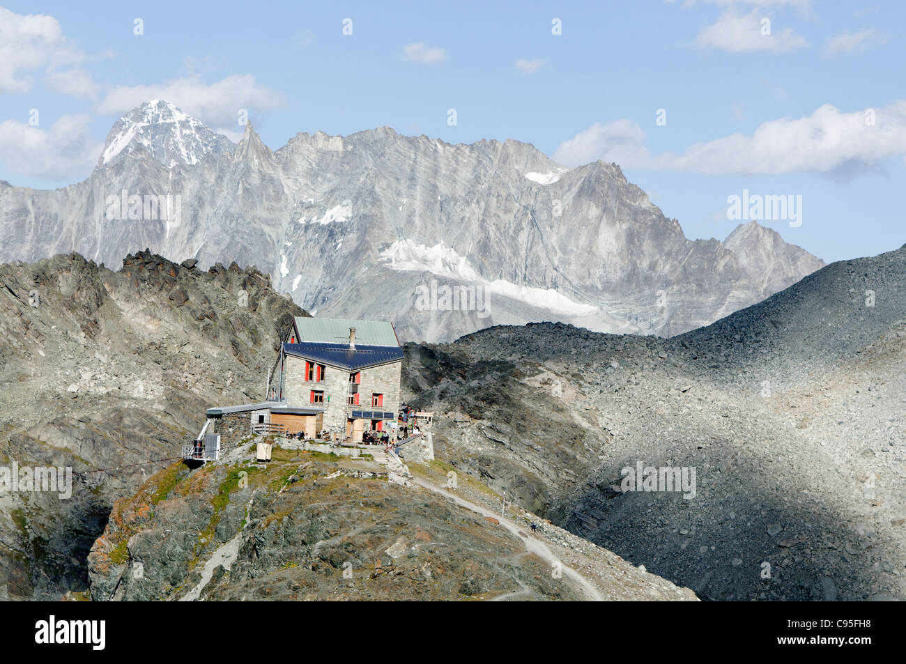 La cabane des Dix La Suisse Banque D'Images