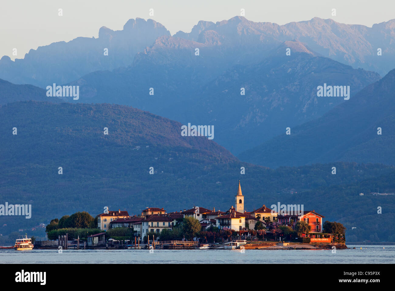 L'Italie, le Piémont, le Lac Majeur, Stresa, Isola Superiore aka Isola Pescatore Banque D'Images