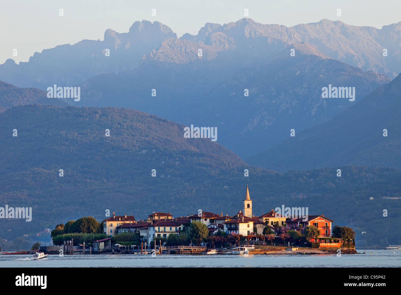 L'Italie, le Piémont, le Lac Majeur, Stresa, Isola Superiore aka Isola Pescatore Banque D'Images
