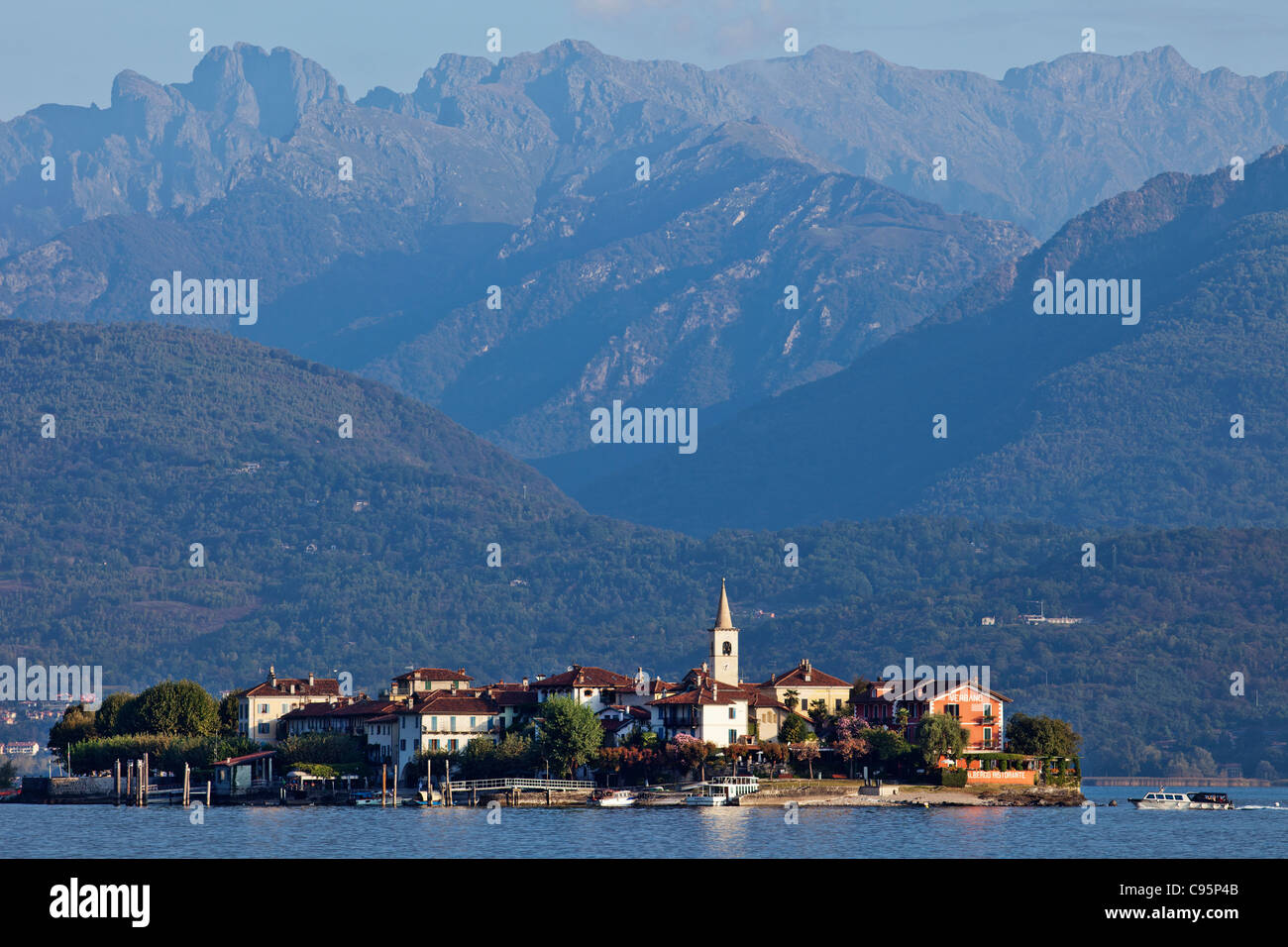 L'Italie, le Piémont, le Lac Majeur, Stresa, Isola Superiore aka Isola Pescatore Banque D'Images