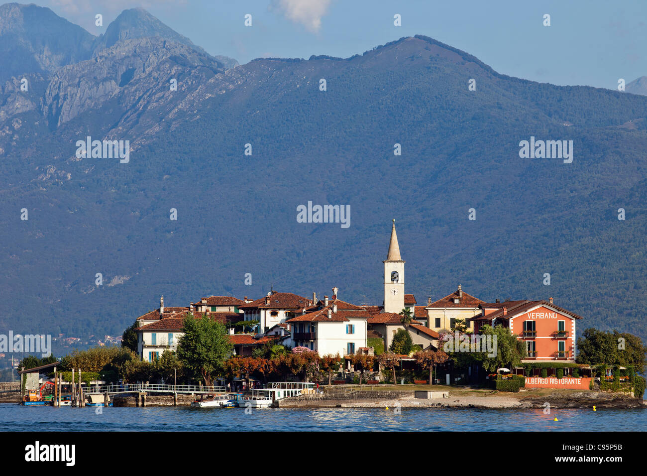 L'Italie, le Piémont, le Lac Majeur, Stresa, Isola Superiore aka Isola Pescatore Banque D'Images