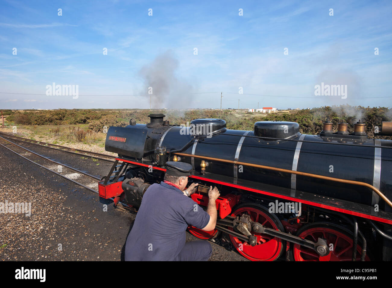 L'Angleterre, Kent, Dungeness, Le Romney Hythe et Dymchurch Railway Miniature Banque D'Images