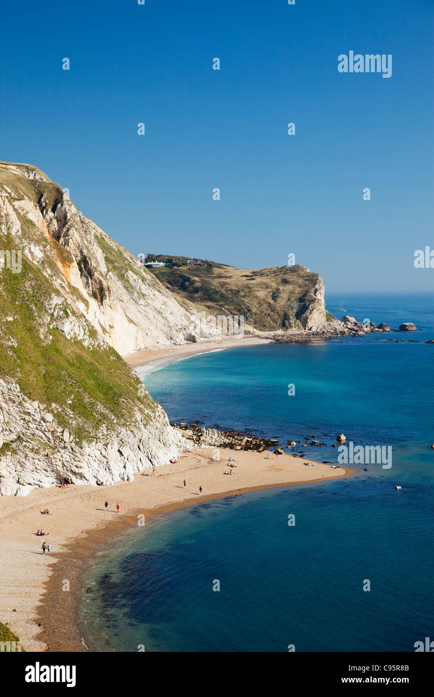 L'Angleterre, dans le Dorset, Durdle Door, St Oswalds Bay Banque D'Images