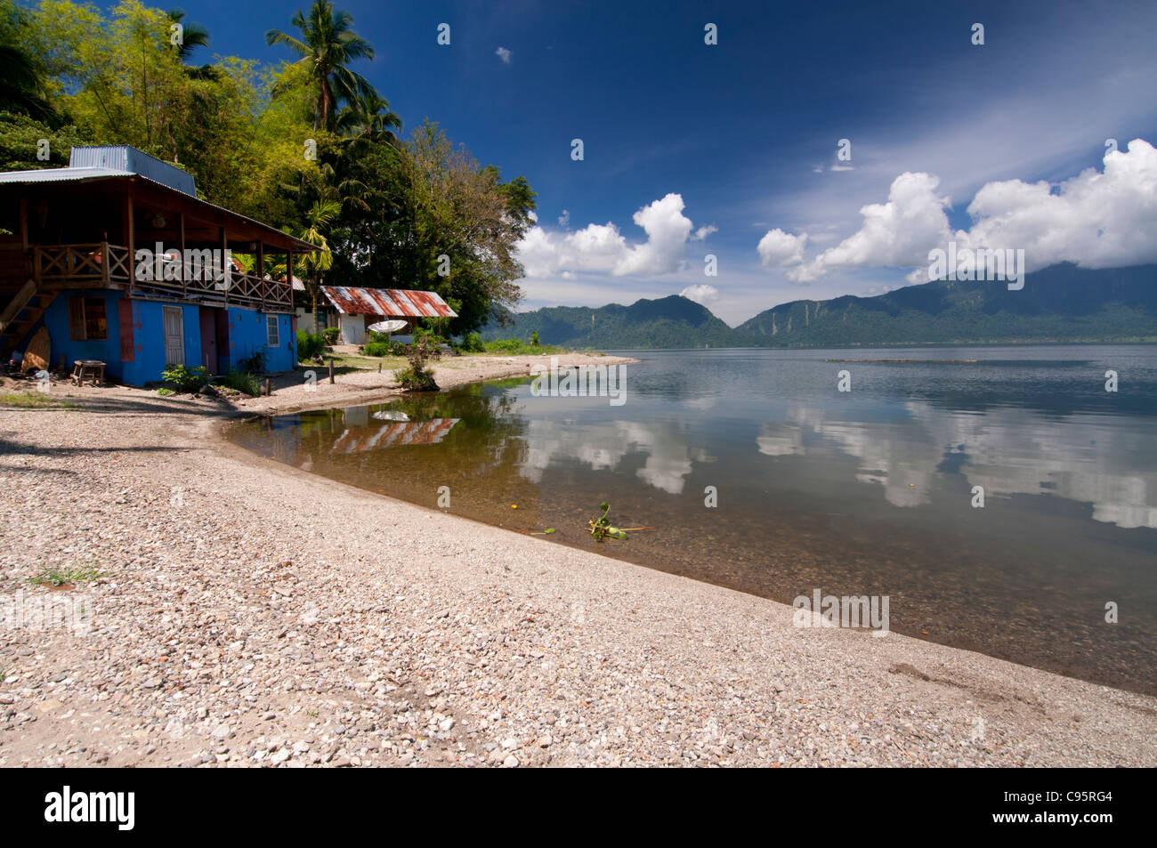 Lac Maninjau Depuis, le lac du cratère, à l'Ouest de Sumatra, Indonésie Banque D'Images