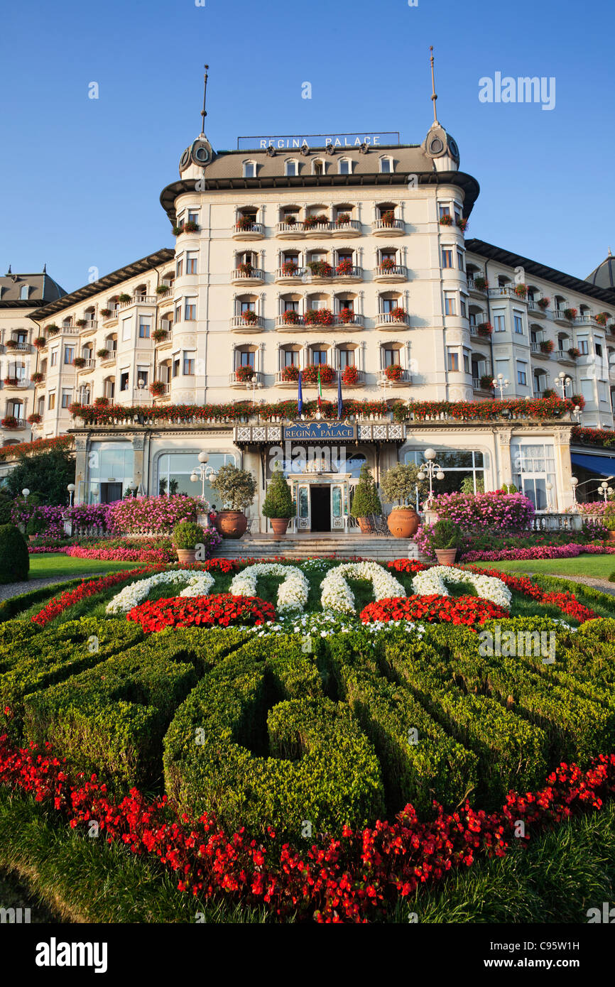 L'Italie, le Piémont, le Lac Majeur, Stresa, Regina Palace Hotel Banque D'Images