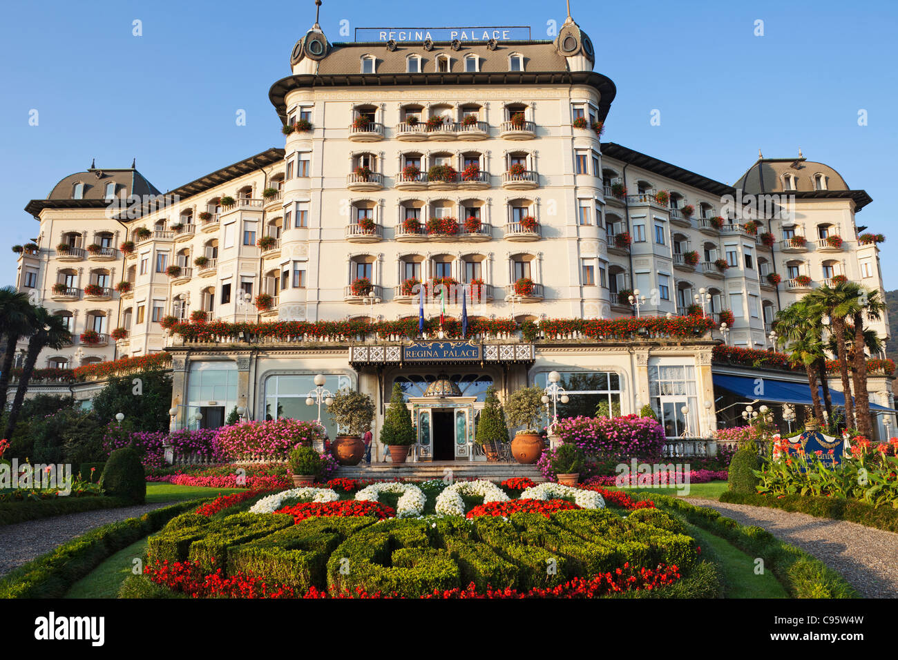 L'Italie, le Piémont, le Lac Majeur, Stresa, Regina Palace Hotel Banque D'Images