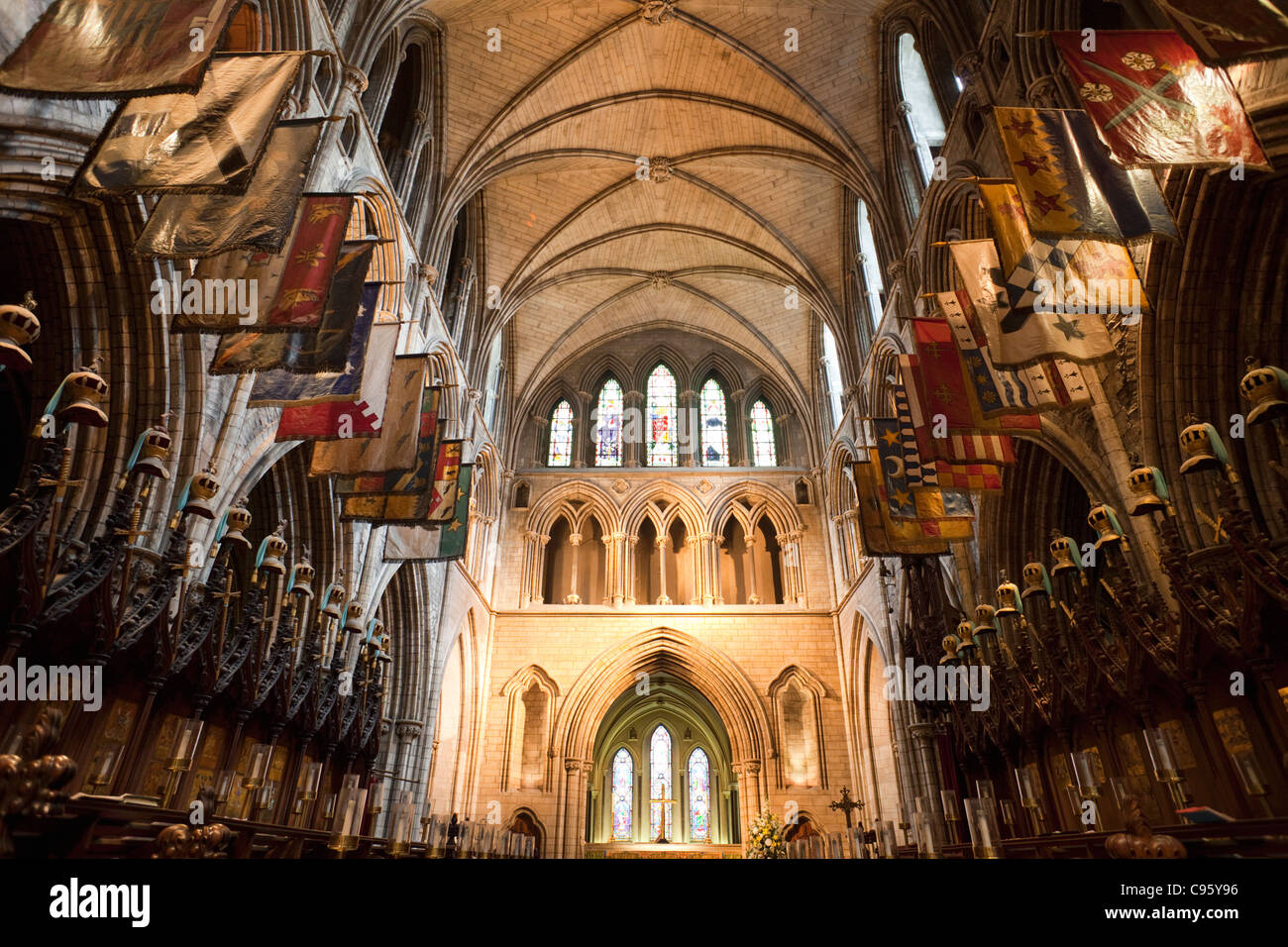 République d'Irlande, Dublin, intérieur de St.Patrick's Cathedral Banque D'Images