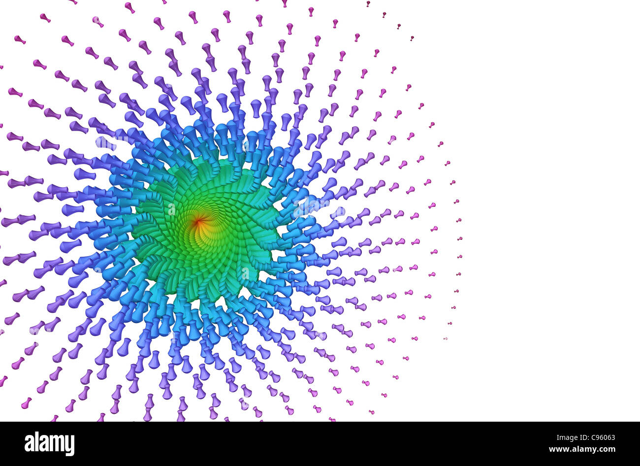 Les particules Nano résumé de l'oeuvre de l'ordinateur. Banque D'Images