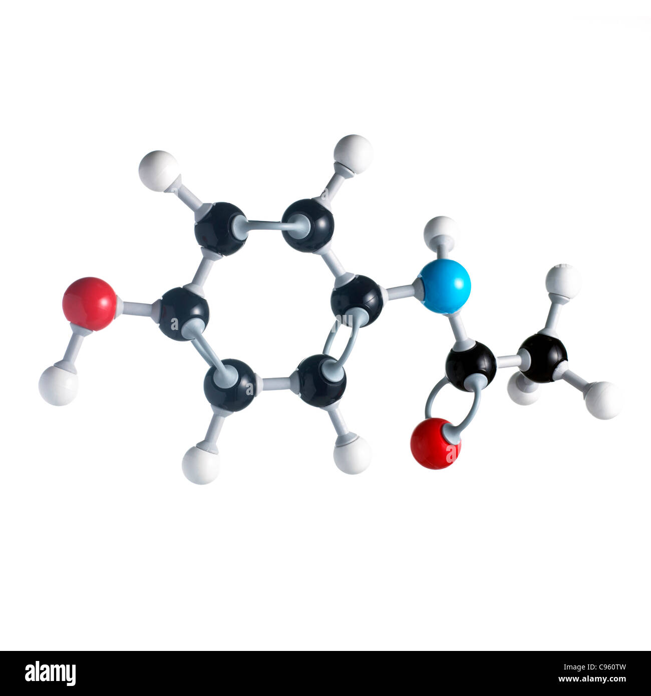 Molécule de paracétamol Banque D'Images
