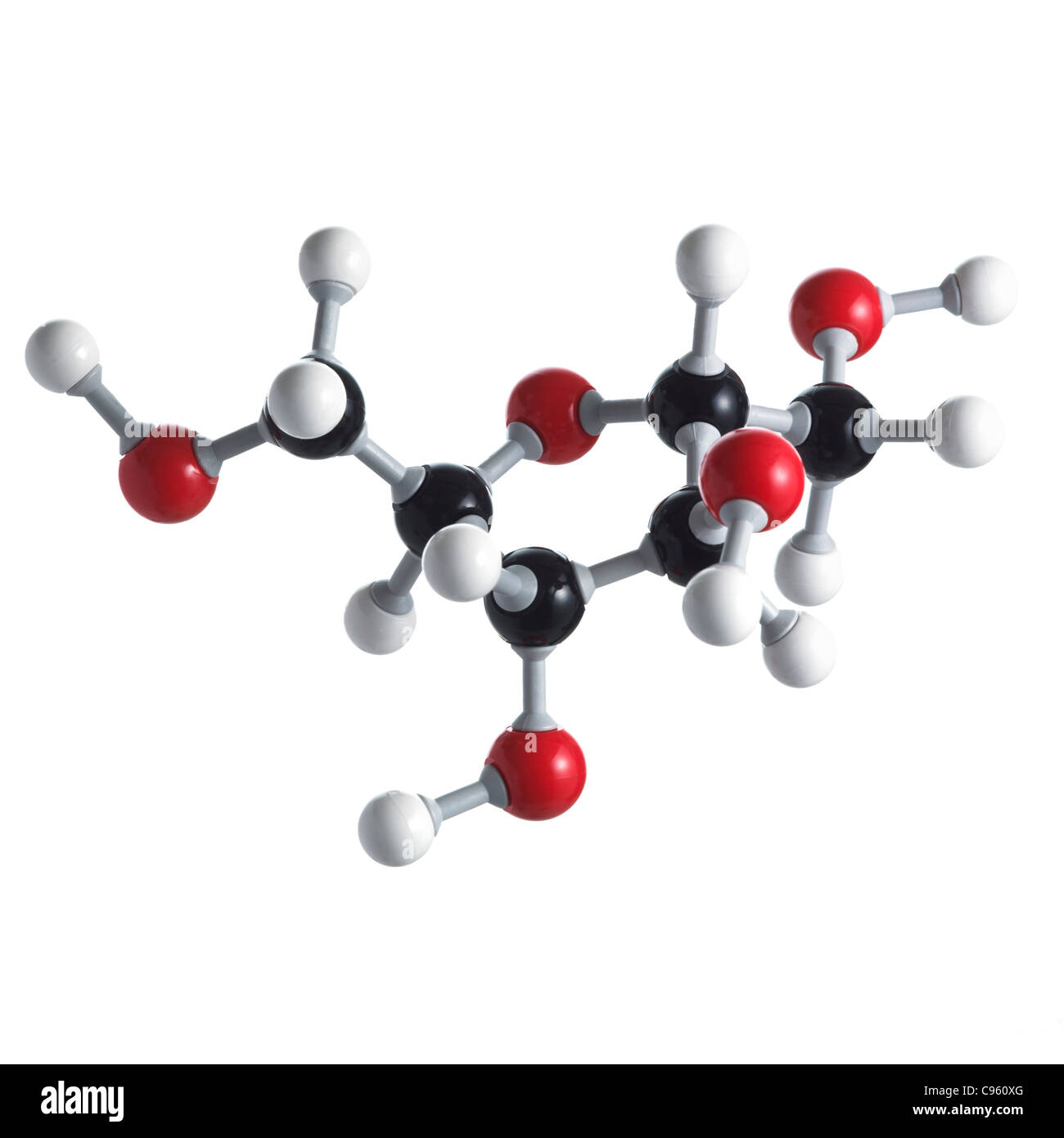 Molécule de sucre Fructose Banque D'Images