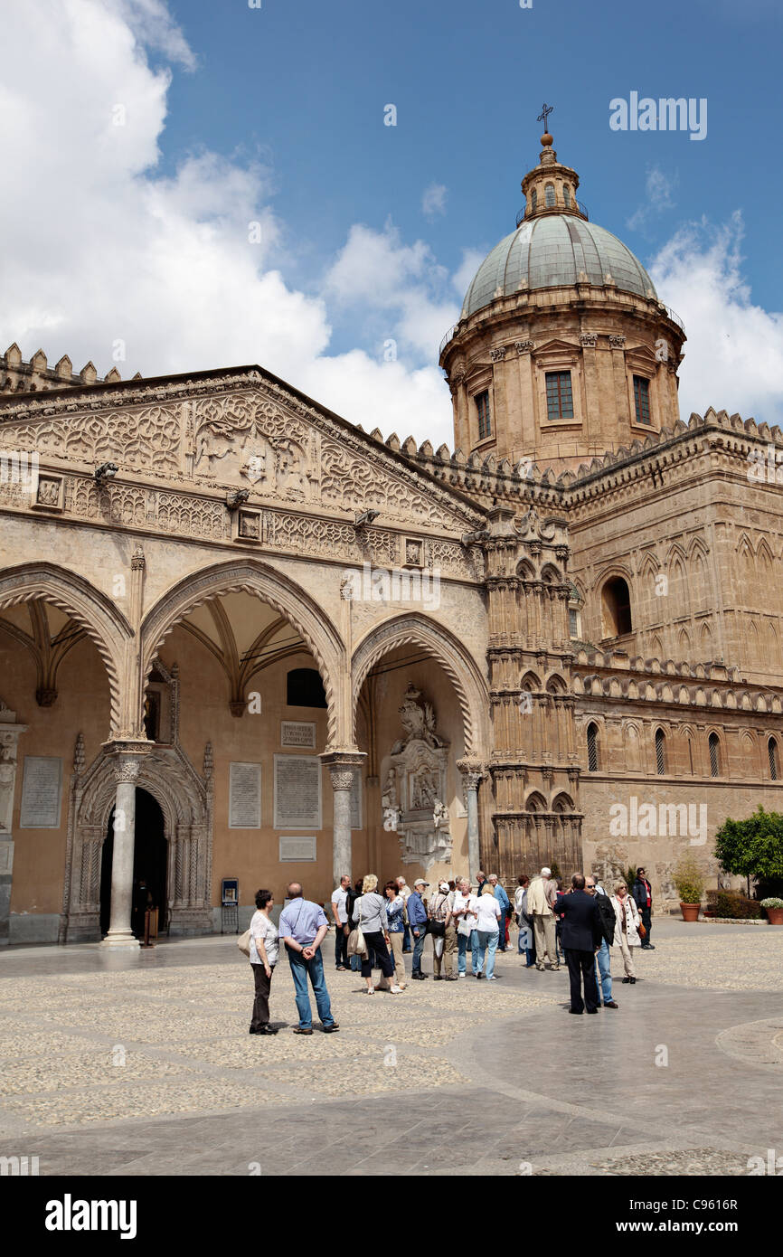 La cathédrale de Palerme en Sicile, Italie. Banque D'Images