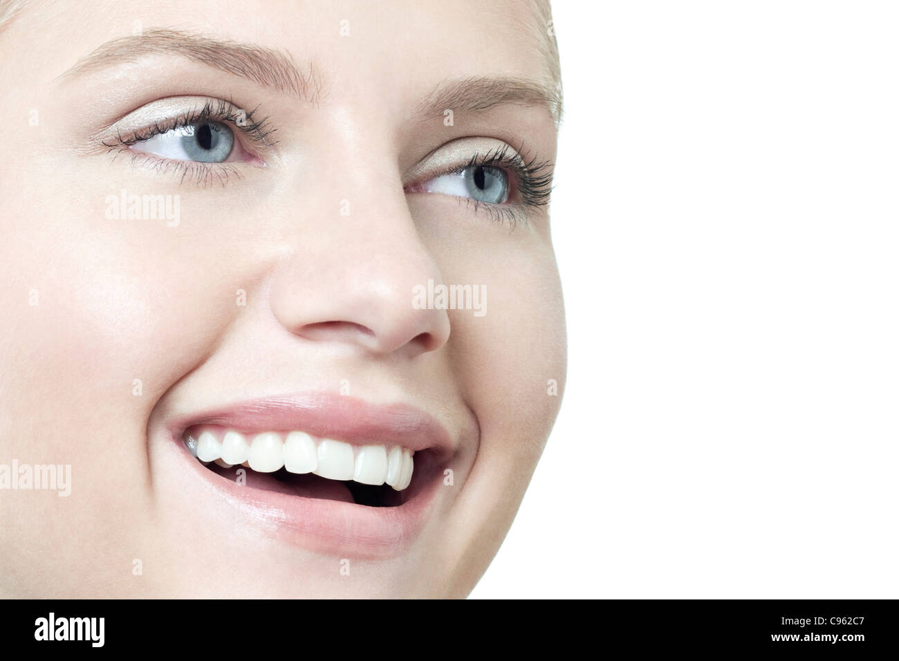 Happy young woman. Banque D'Images