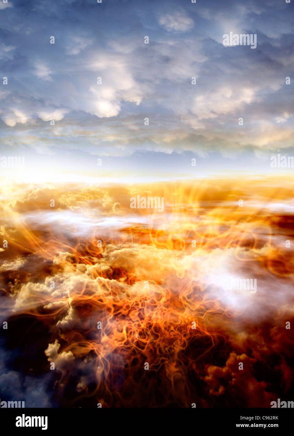 L'atmosphère de Jupiter, conceptuel de l'oeuvre de l'ordinateur. Banque D'Images