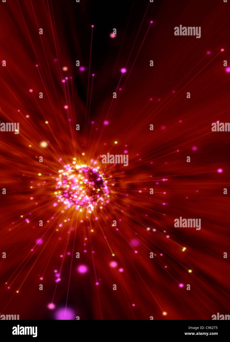 Explosion d'une étoile, conceptuel de l'oeuvre de l'ordinateur. Banque D'Images