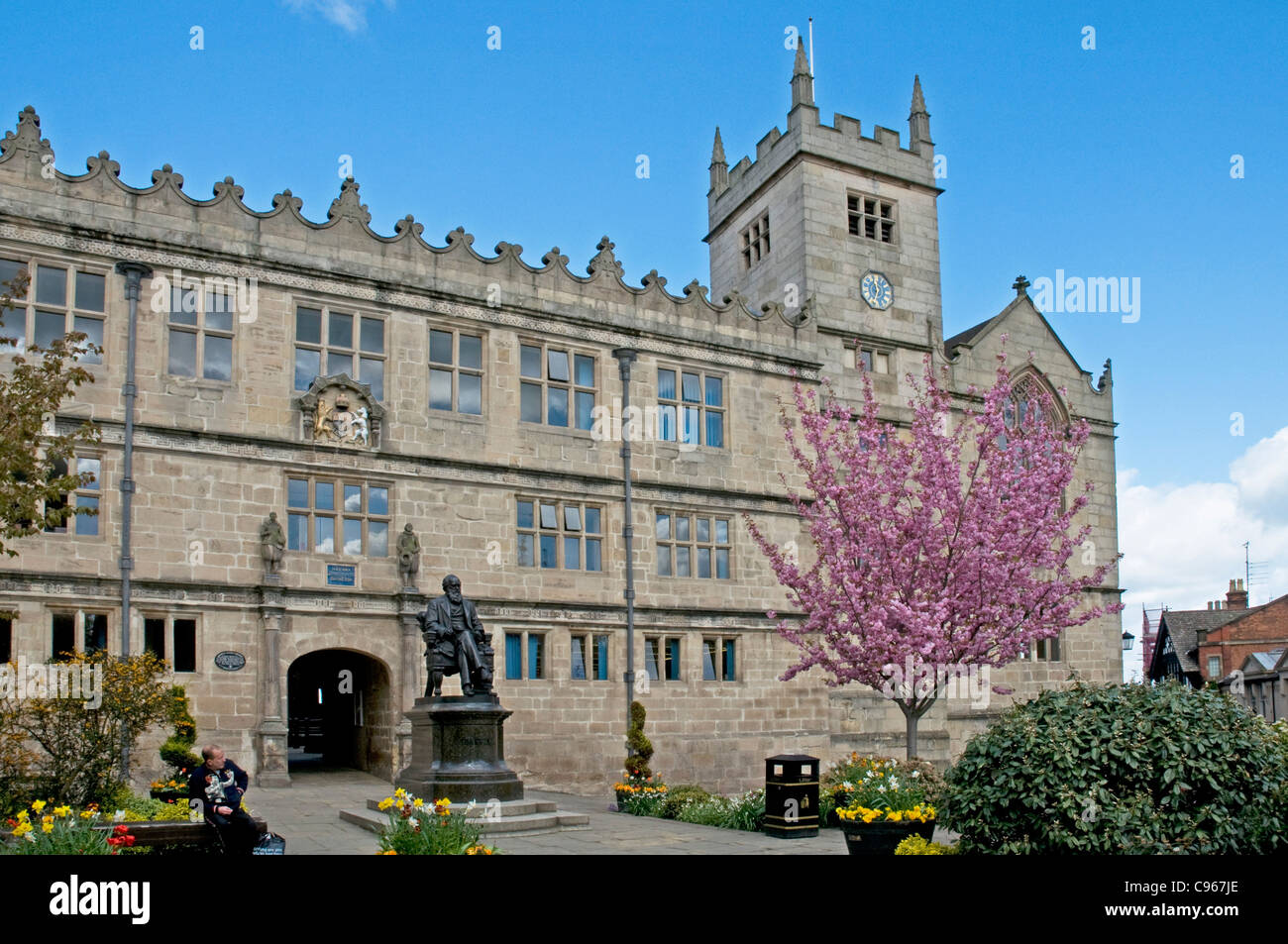 Bâtiment de la bibliothèque publique dans Castlegates, Shrewsbury, Shropshire Banque D'Images