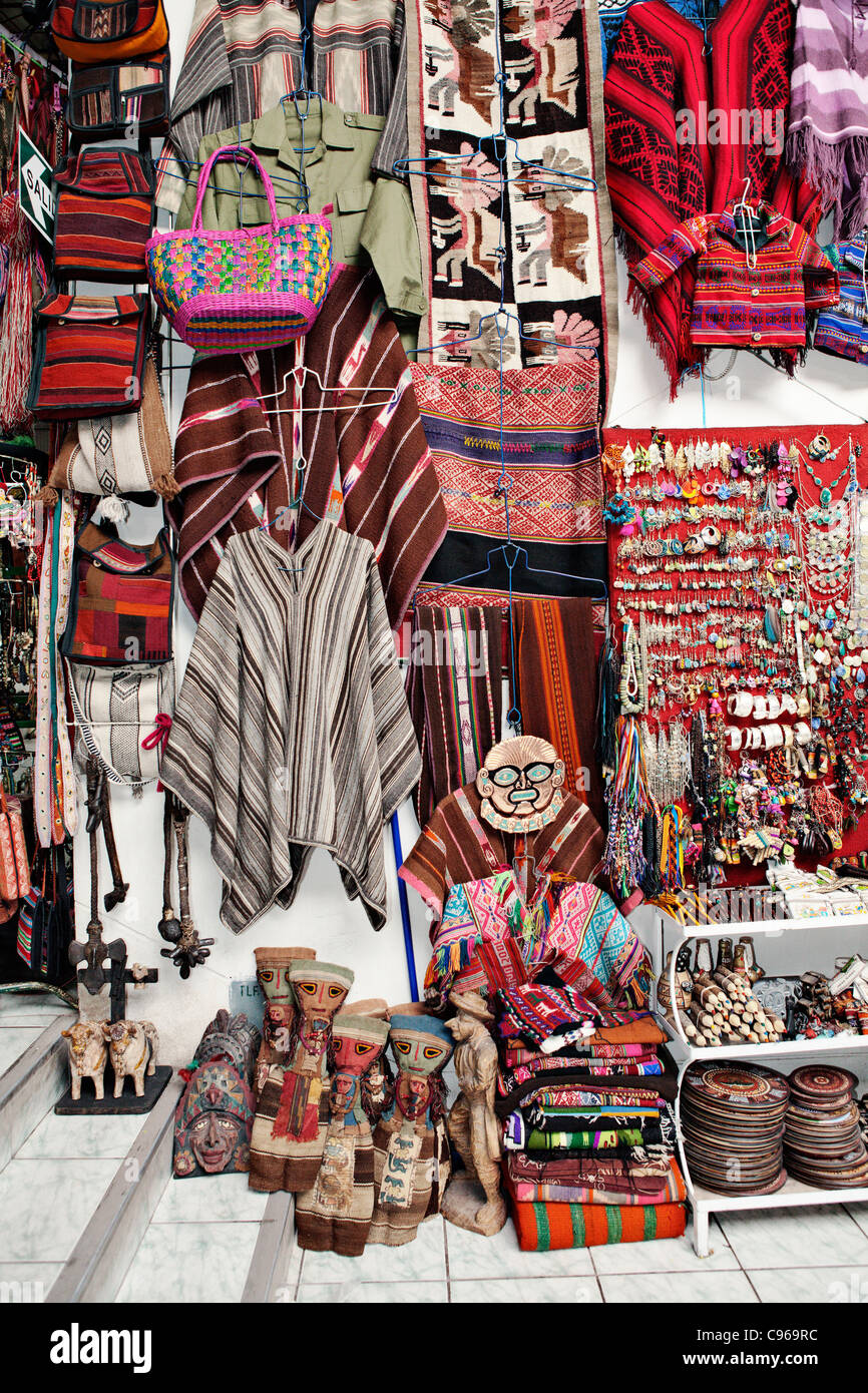 Marché d'artisanat à Cuzco, Pérou. Banque D'Images