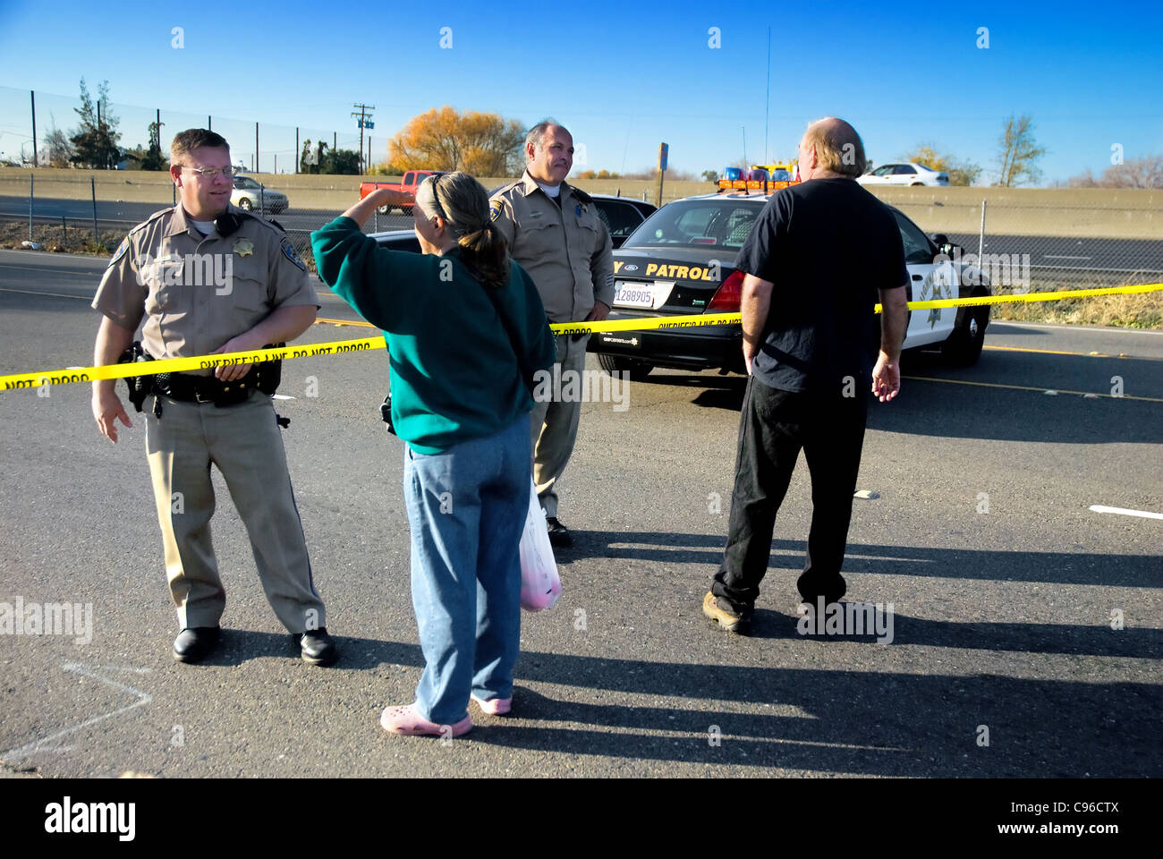 Police cop cop sheriff voiture en cuivre Banque D'Images