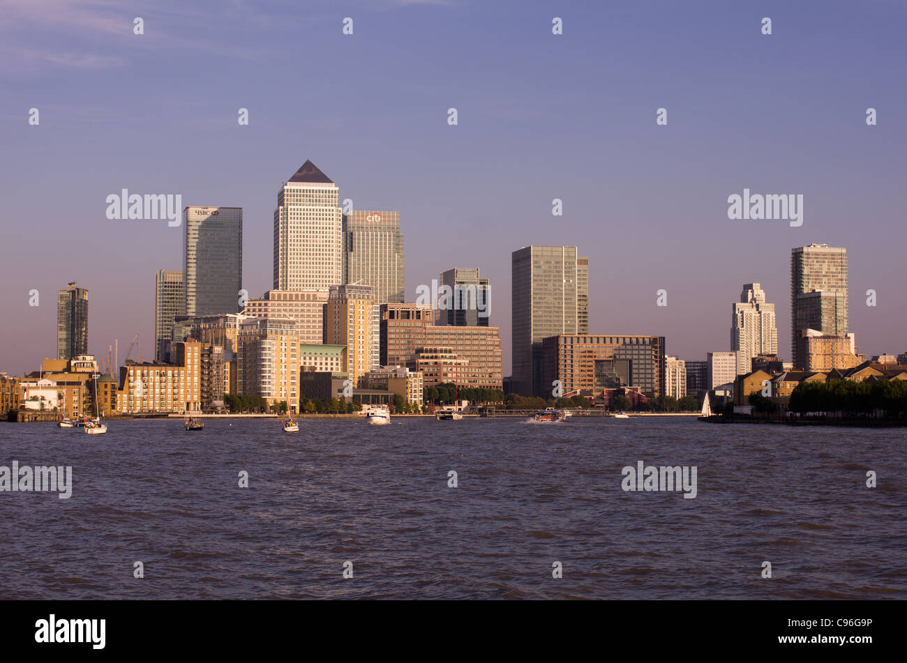 Canary Wharf et Citi HSBC dans les Docklands de Londres Banque D'Images