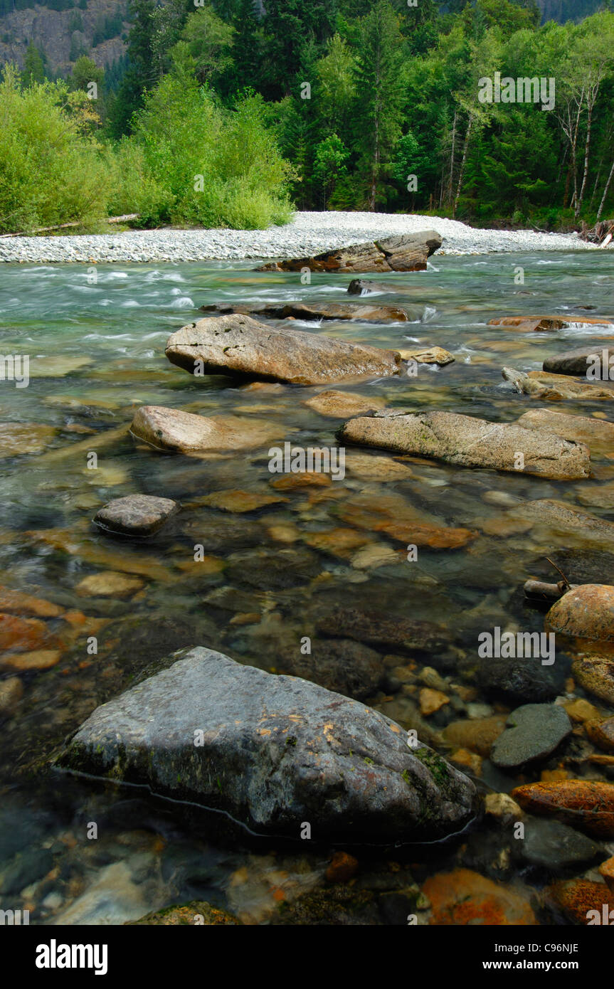 Middle Fork River Snoqualmie, mont Baker-Snoqualmie National Forest, North Carolina, USA Banque D'Images