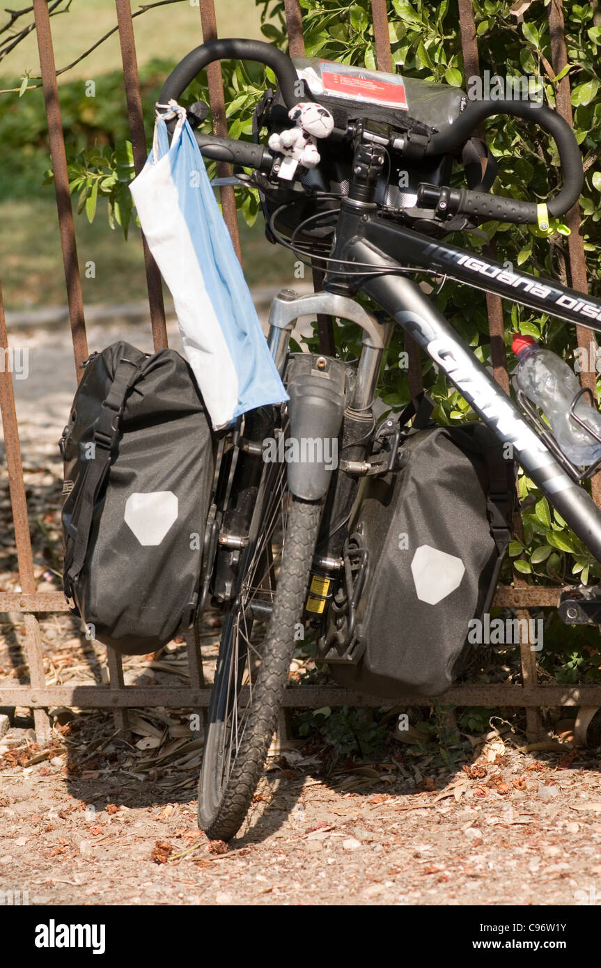 Circuit touristique camping à par ride équipements porteurs sur maison de vacances locations de vacances Banque D'Images