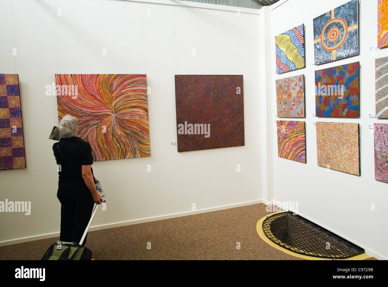 Galerie d'art autochtones. Alice Springs, Territoire du Nord, Australie Banque D'Images