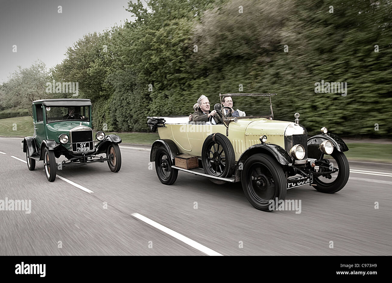 Morris Cowley et Ford Model T Banque D'Images