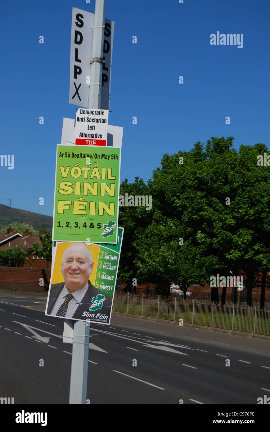 Voter le Sinn Fein affiche électorale 2011 Nombre 3001 Banque D'Images