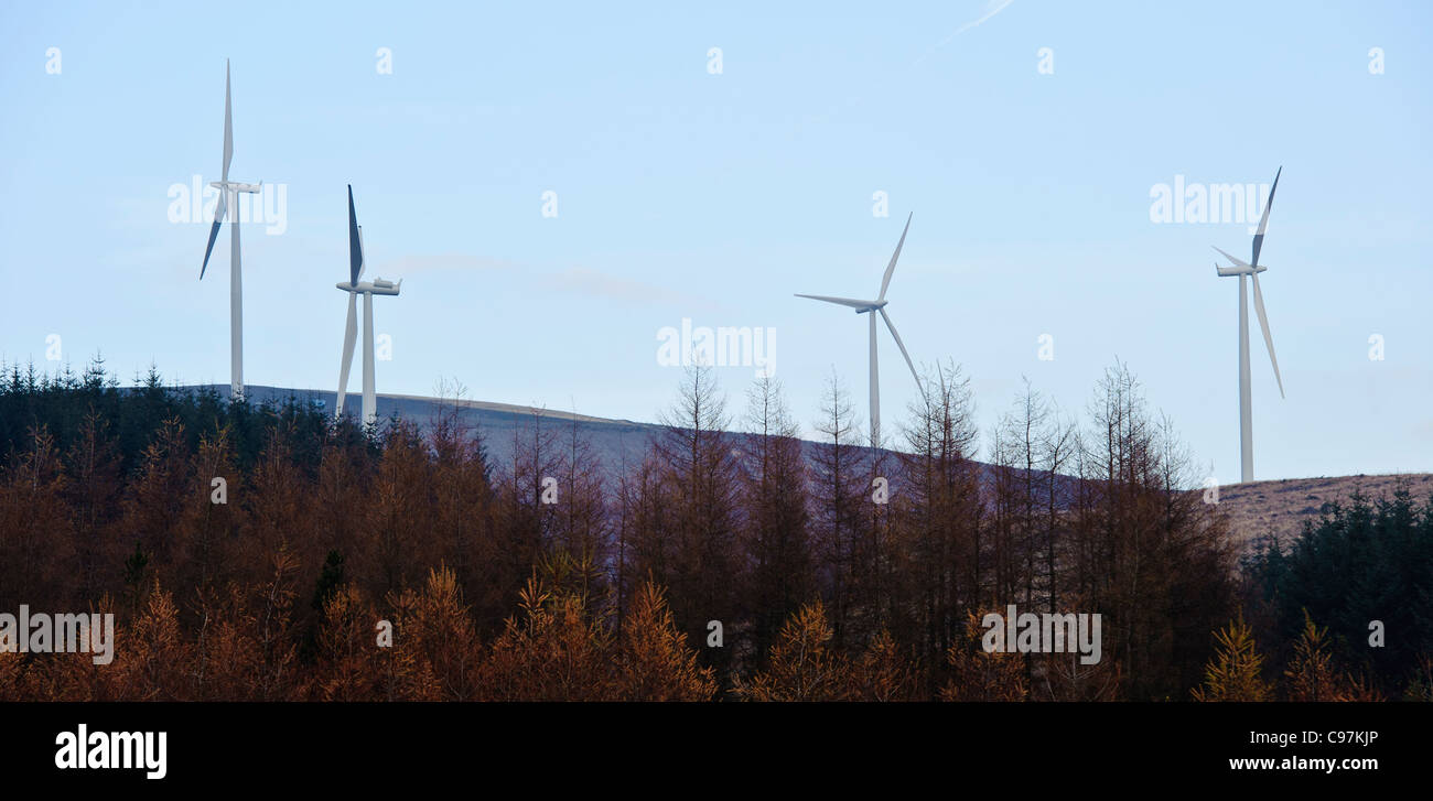 Les éoliennes à l'Éolien près de Clyde, Abington Lanarkshire Du Sud Banque D'Images