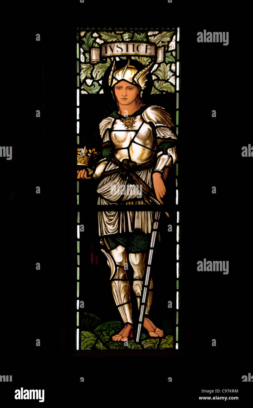 David Healey Fenêtre Memorial 1898 Chapelle Unitarienne Lancashire par Edward Burne Jones et John Henri Dearle British Banque D'Images