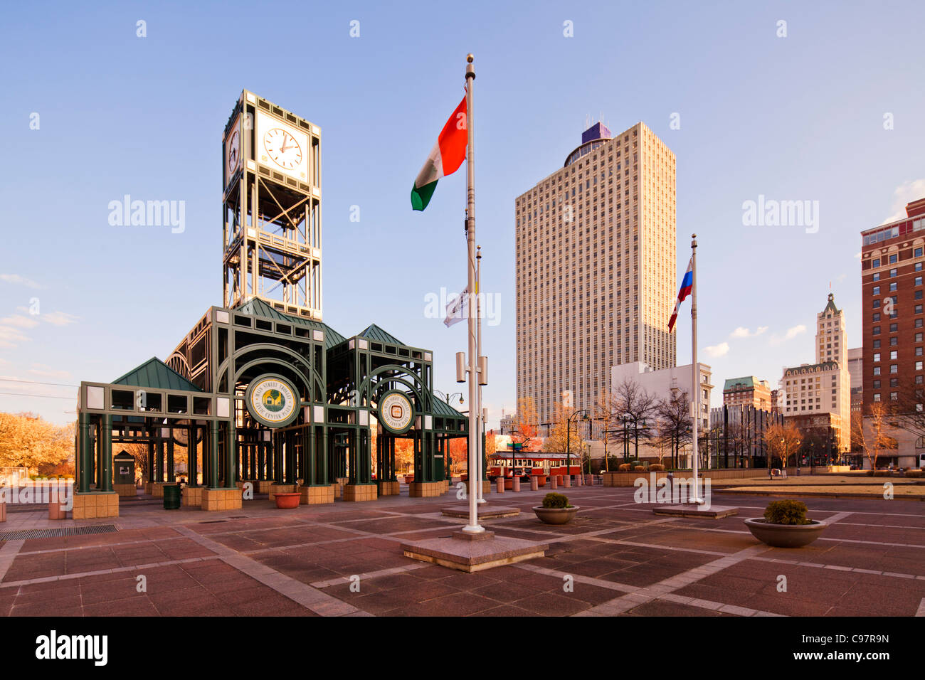 Civic Center Plaza, Memphis Banque D'Images