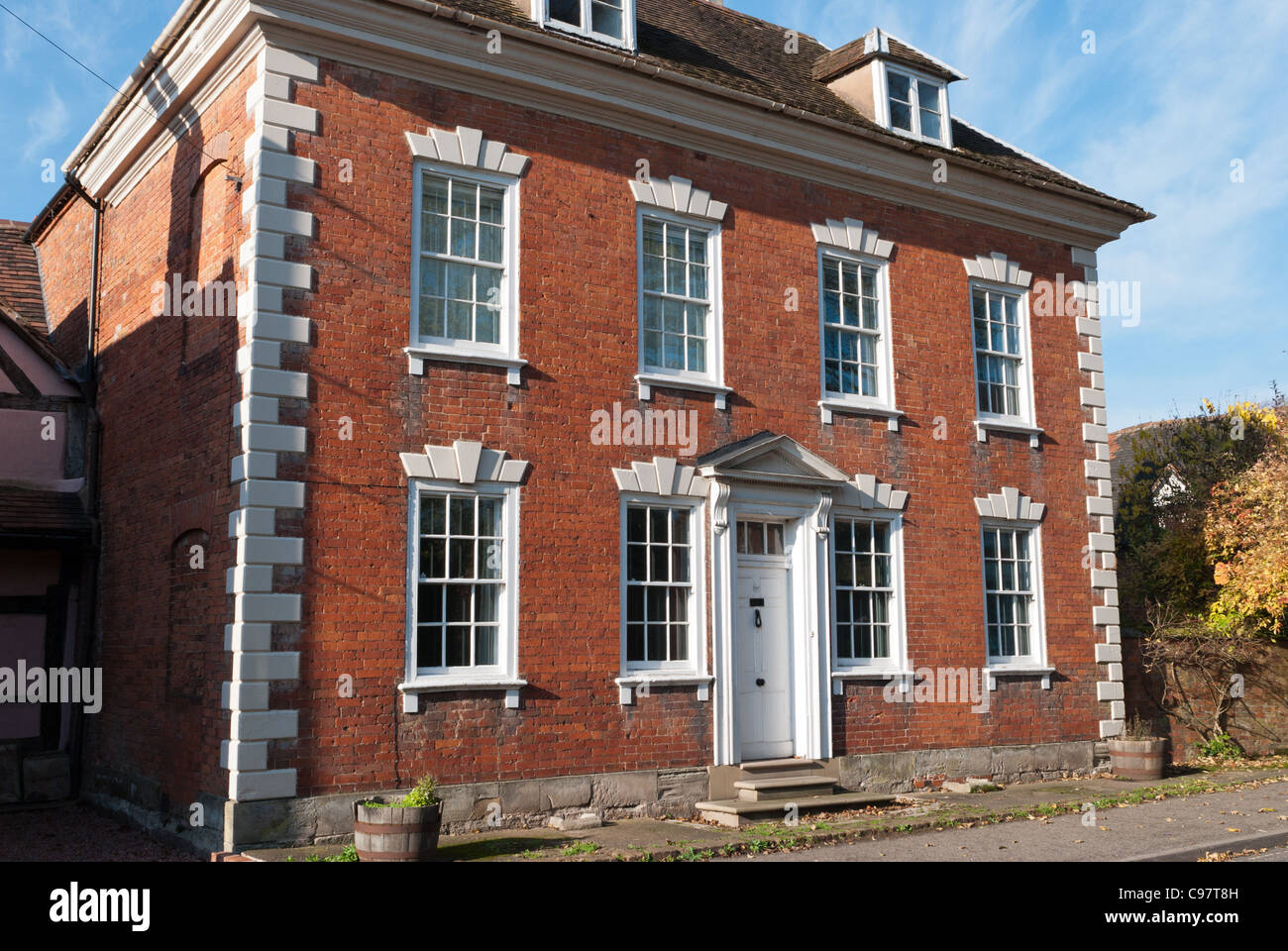 Maison traditionnel en brique rouge dans le village de Feckenham près de Redditch Worcestershire Banque D'Images