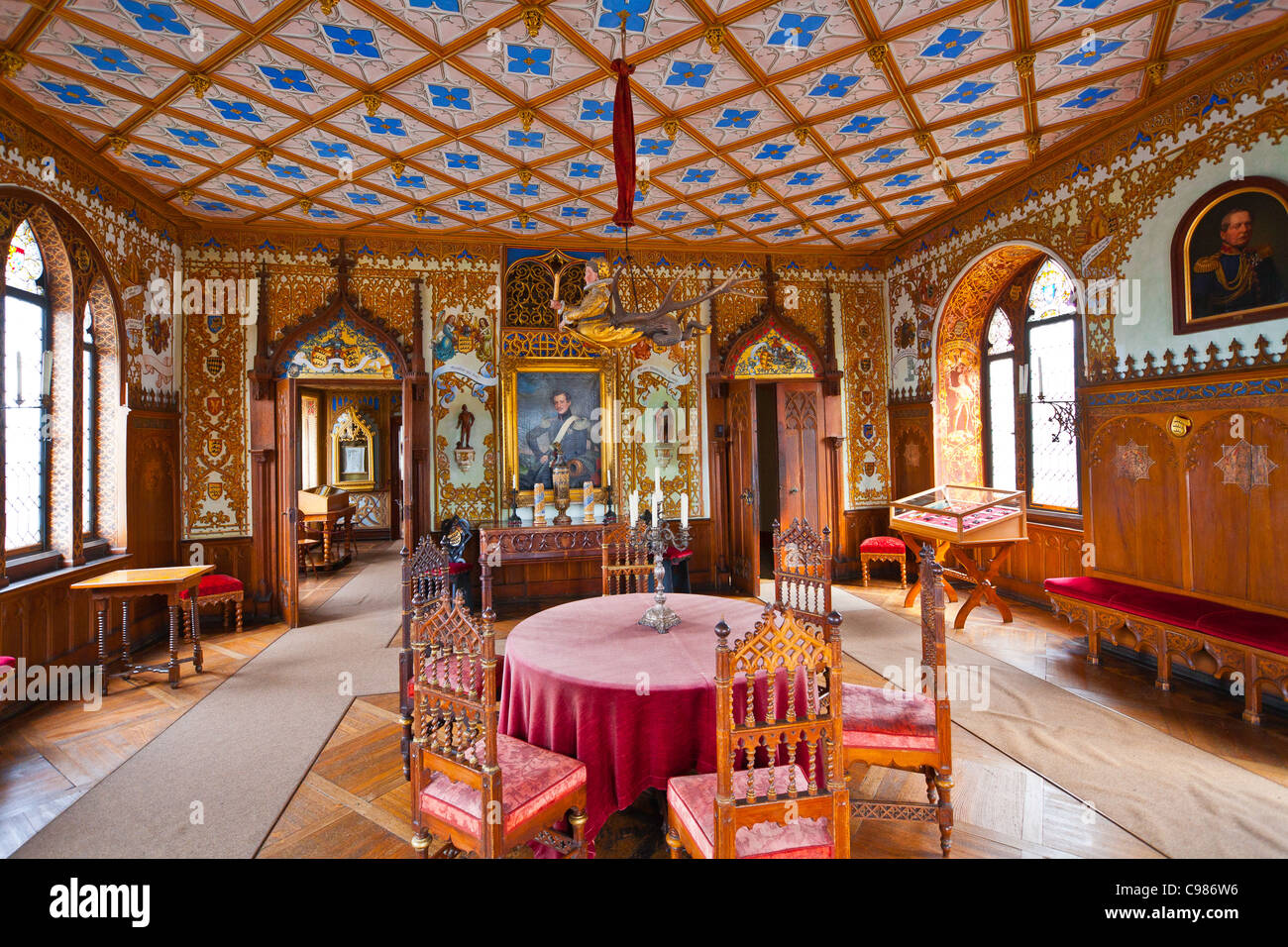 Neuschwanstein Castle Interior Banque De Photographies Et D images neuschwanstein-castle-interior-banque-de-photographies-et-d-images