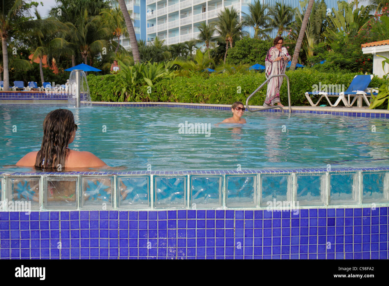 Curaçao,pays-Bas Lesse Leeward Antilles,ABC Islands,Dutch,Piscadera Bay Water,Hilton Curaçao,hôtel hôtels hébergement inn motel motels,Resort,global c Banque D'Images