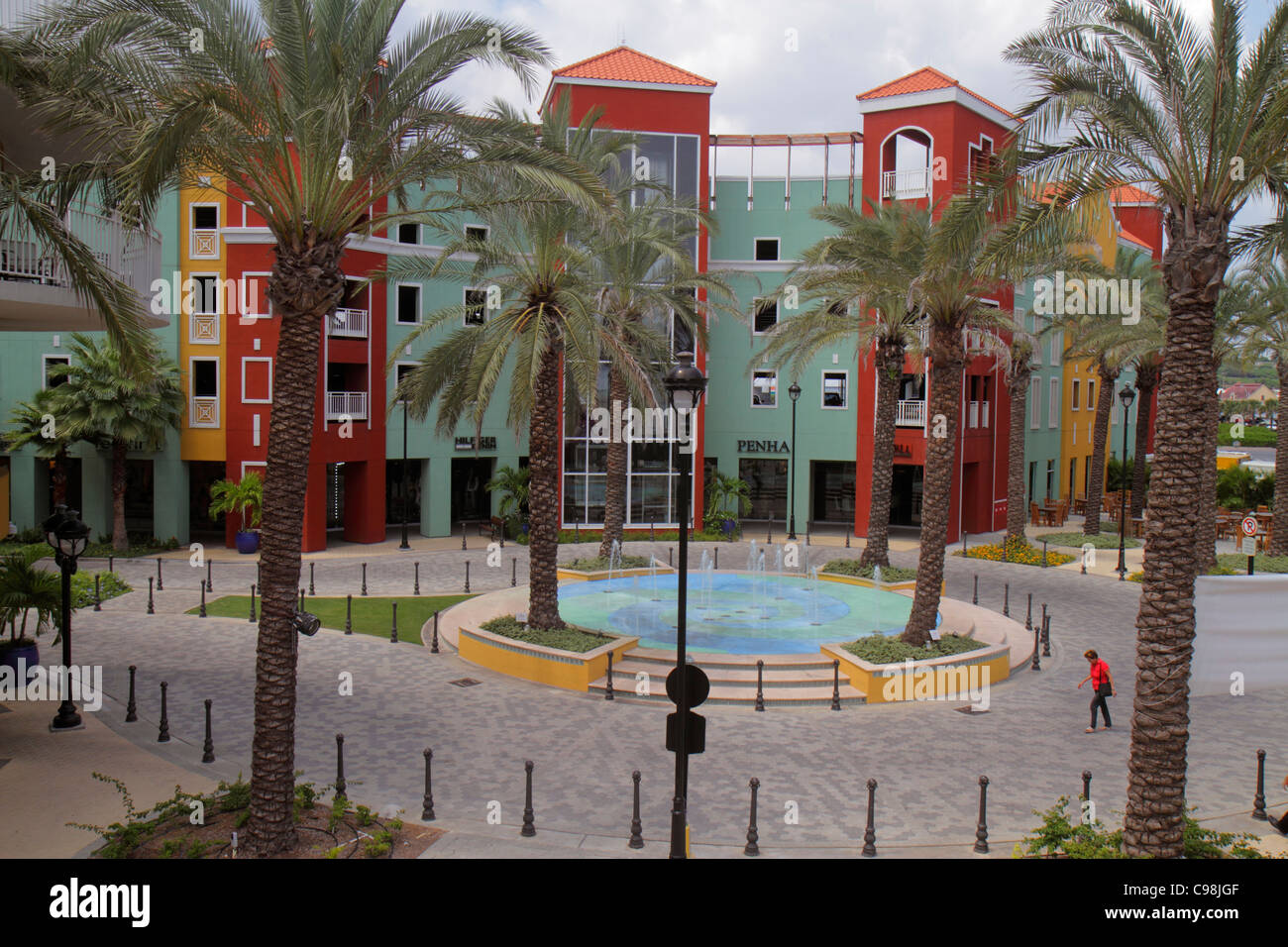 Willemstad Curaçao,pays-Bas Lesse Leeward Antilles,ABC Islands,Otrobanda,Renaissance,shopping shopper shoppers magasins marché marchés marketla Banque D'Images