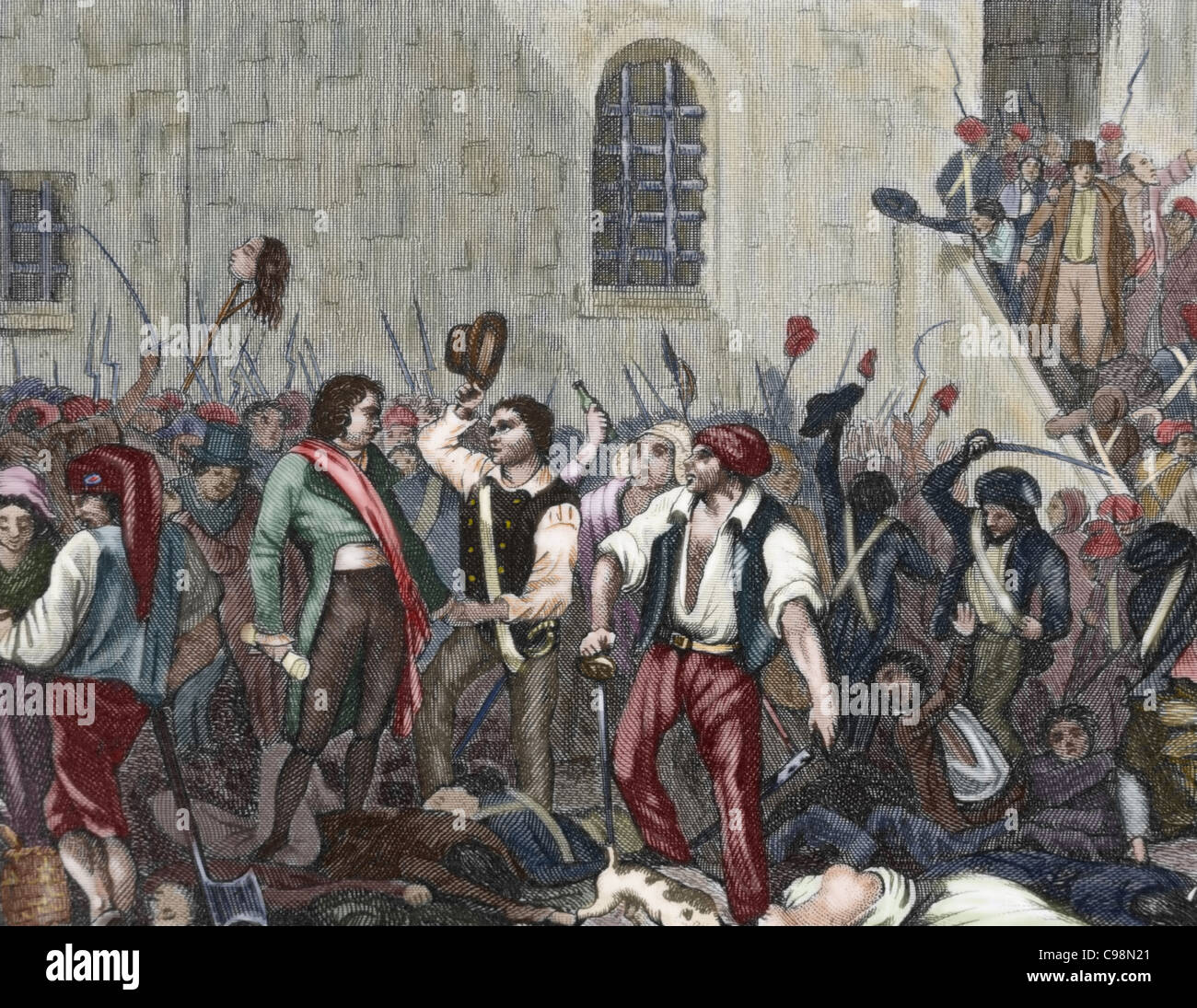 Révolution française. Exécution des clercs et des