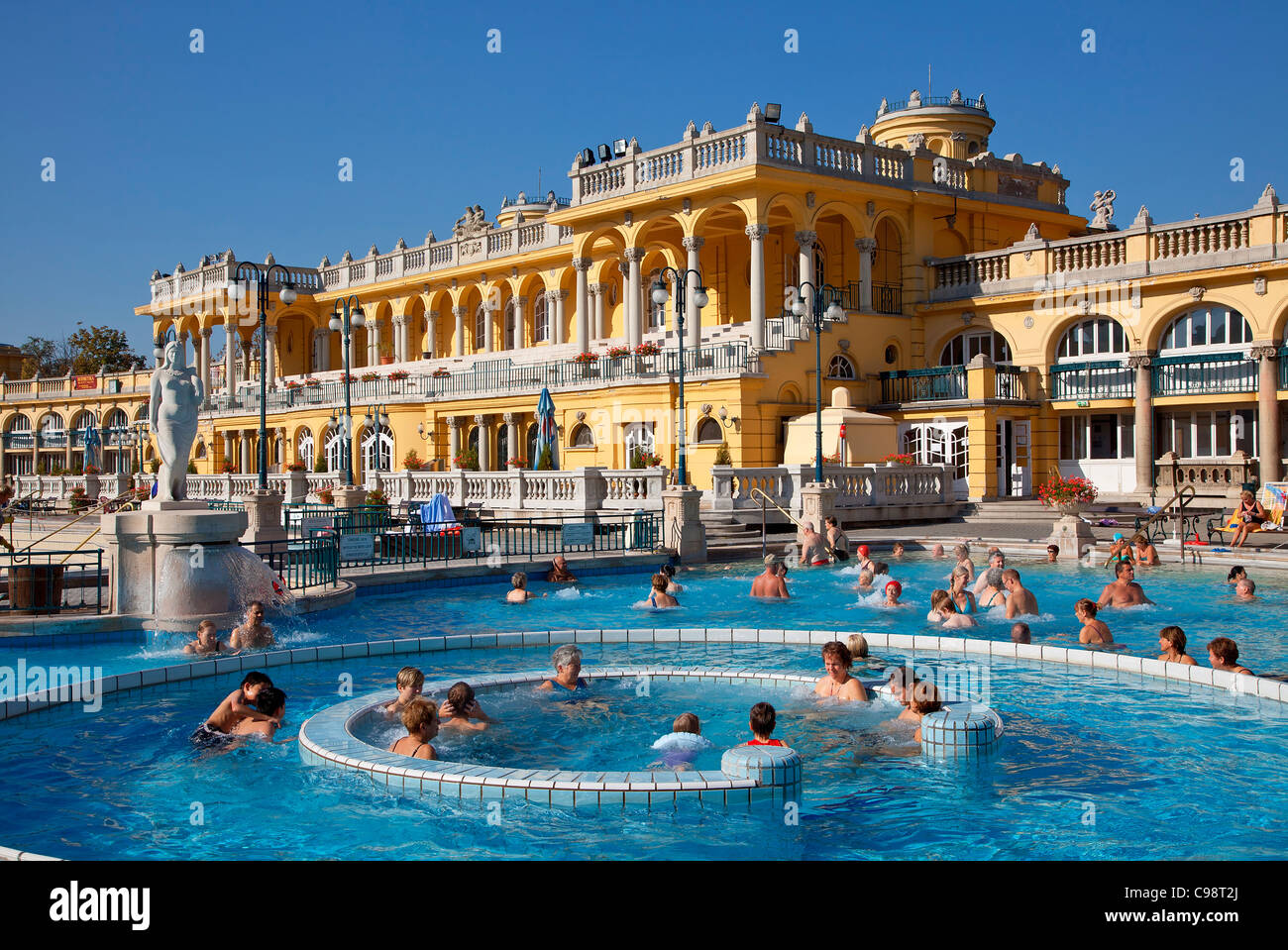 Des bains Szechenyi, Budapest Banque D'Images