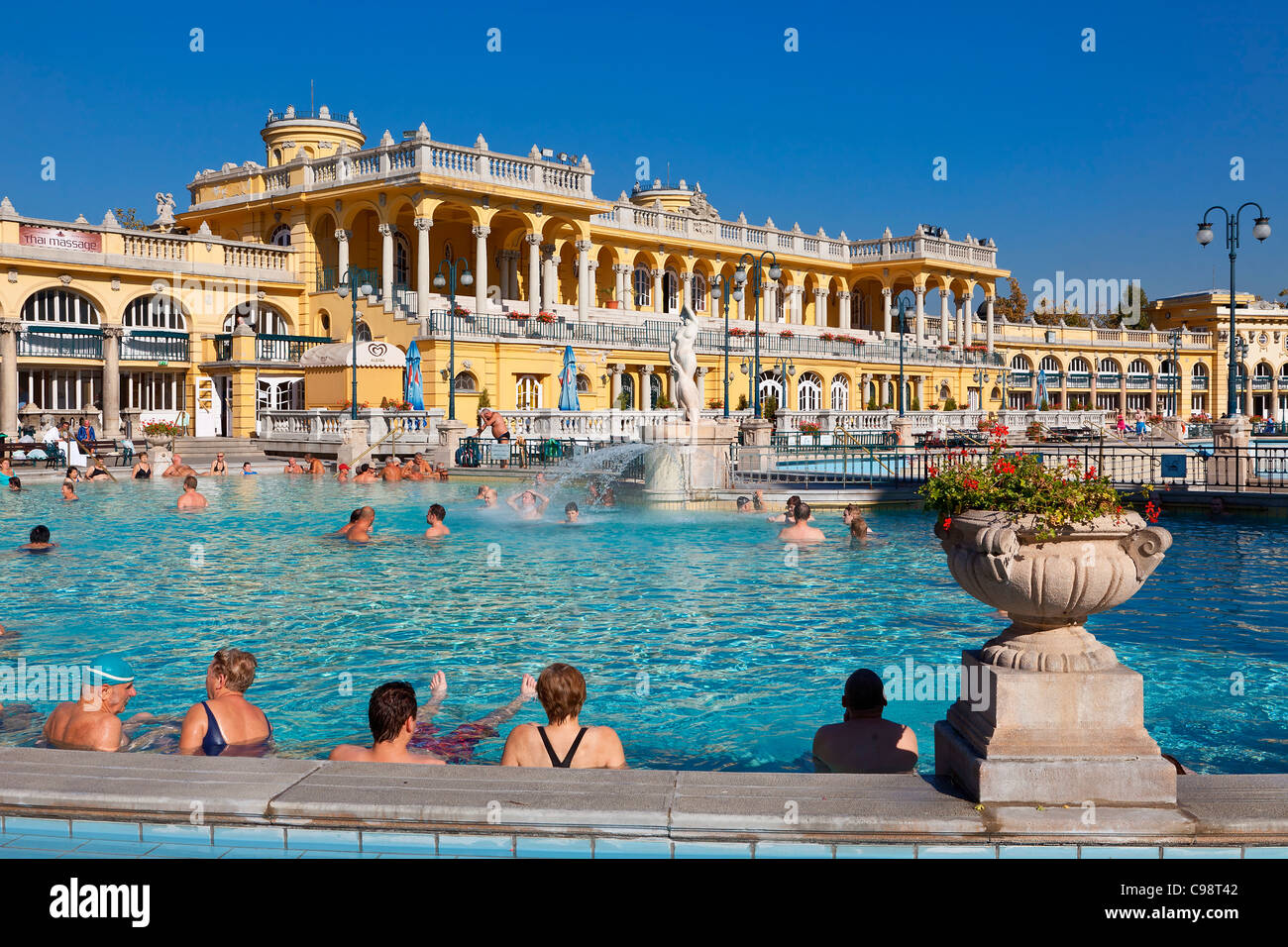 Des bains Szechenyi, Budapest Banque D'Images
