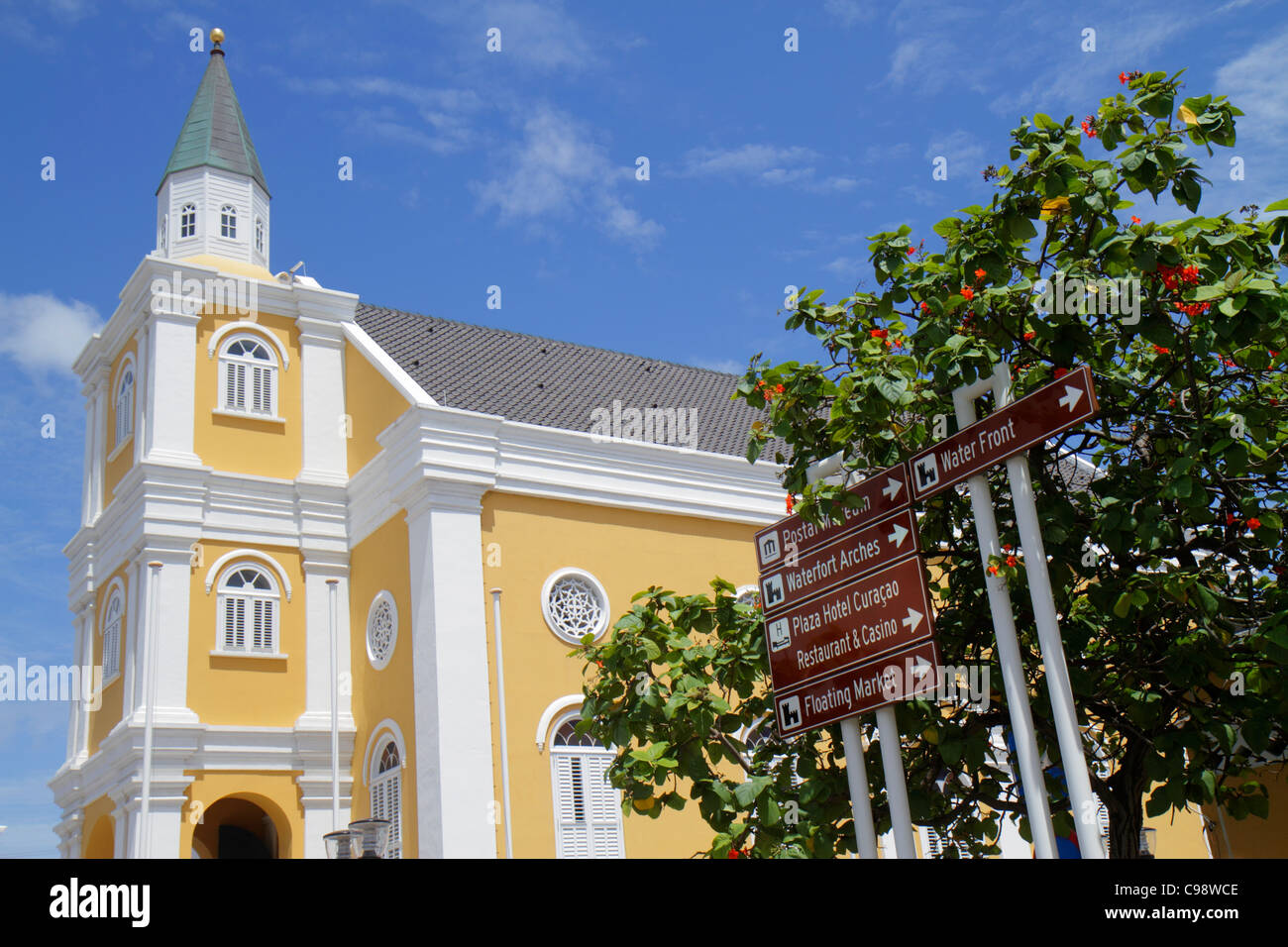 Willemstad Curaçao,pays-Bas Petites Antilles Leeward,Iles ABC,Punda,Hendrickplein,Temple Emanuel,1864,site du patrimoine mondial de l'UNESCO,synagogue,religii Banque D'Images