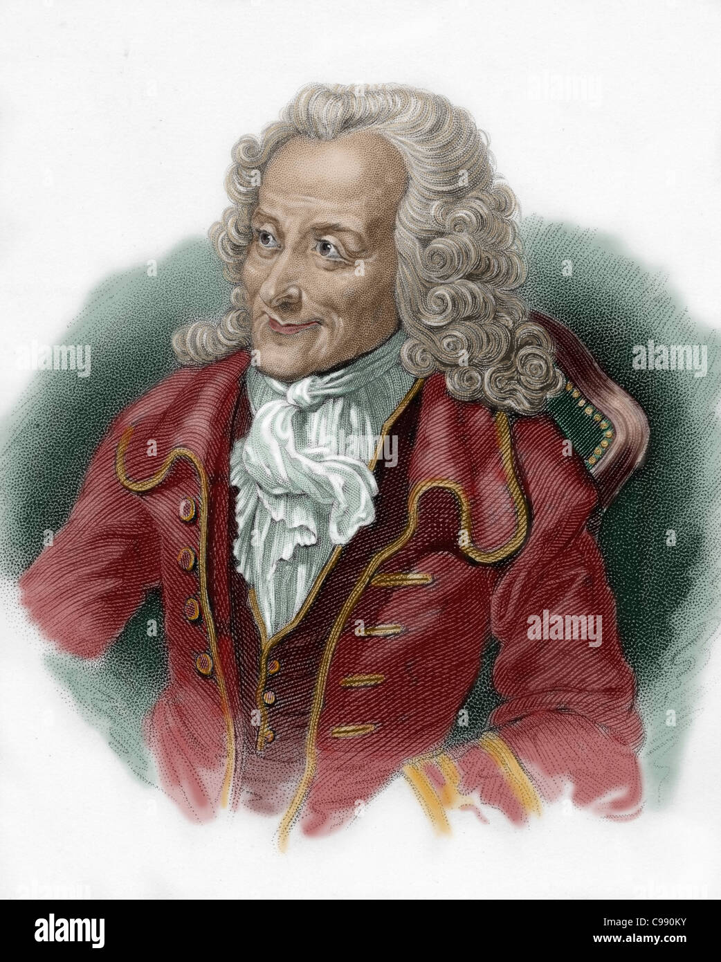 François Marie Arouet, appelé Voltaire (1694-1778). L'écrivain français. Banque D'Images