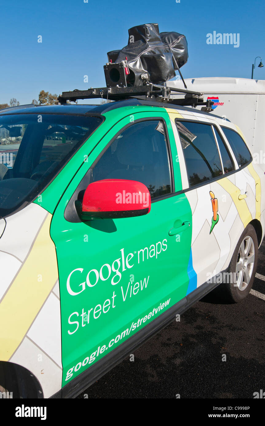 Google véhicule avec caméra pour photographier les images utilisées dans Street View maps. Banque D'Images